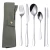 Import Cutlery Flatware Set Silverware Set Stainless Steel Tableware Set With Fabric Bag from China