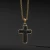 Import Dainty Christian Gold Plated Stainless Steel Labradorite Stone Cross Necklace Jewelry from China