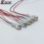DC 24V 6mm LED Indicator Light Metal Pilot Dash Light Waterproof Dustproof Anti-corrosion