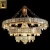 Import Decoration Fancy Large 3 layers Gold Arabic Moroccan Islamic Pendant lamp Big Luxury Crystal Antique Mosque chandelier light from China