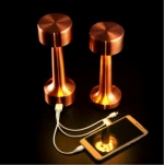 Decorative Rechargeable Led Table Night bar lamp table lamps restaurant service printed trademark bar cordless led table lamp