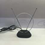 Digital Indoor Rabbit Ears antenna TV Aerial Receiver HDTV Antenna VHF UHF Signal with Coaxial Cable