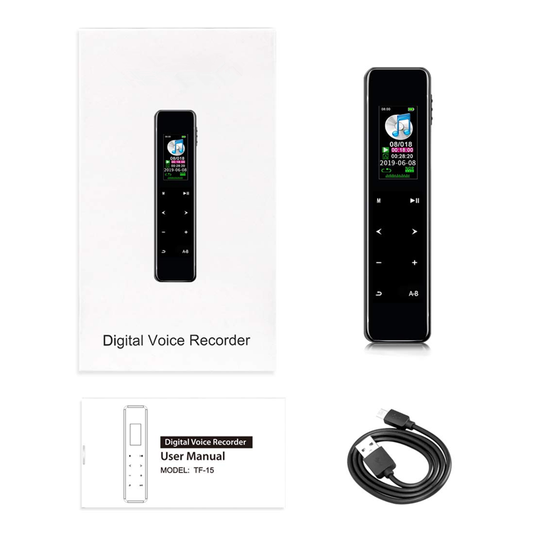 Buy Digital Voice Recorder, 16g Touch Screen Voice Activated Recorder ...