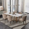 Dining table stainless steel leg golden color