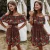 Import Direct Factory Price floral printed dress women dresses casual bohemian beach dress from China