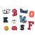 Import Discount price embroidery greek letter chenille patches embroidery badges from China