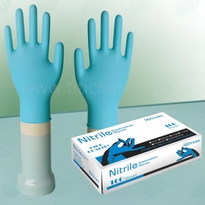 Disposable Nitrile Exam Powder Free Gloves for Dental Low Price Blue Powder Free Nitrile Gloves for Working