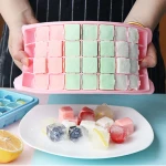 DIY pop maker 21 ice cube tray BPA free ice tray silicone ice cube tray mold with lid