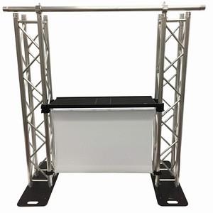 DJ Event Facade White/Black Scrims Aluminum Truss Booth 6.56&#39; Arch truss System Detachable Table And Facade