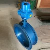 DN80 PN16 3 inch 12V DC PTFE Lined  Ductile Iron Wafer Electric Motorized Butterfly Valve