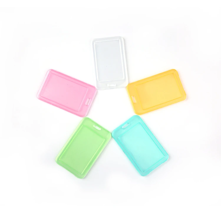 Double-sided Transparent PP Material Hotel Key ID Card Business Card Credit Case Card Badge Holder Hard Plastic