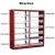 Import Double size office school library furniture bookcase bookshelf metal storage steel modern library book shelf from China