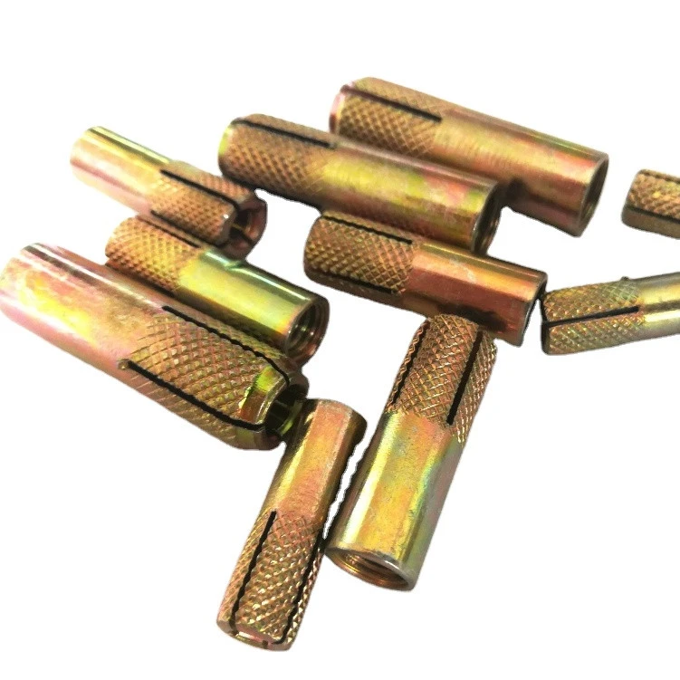 Drop In Expansion Anchor Bolts Yellow zinc plated