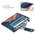Import durable and stylish PU leather &amp; canvas slim card holder sleeve wallet with snap bifold card case for men and women from China
