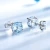 Import Earringsfor Ladies Topaz 925 Sterling Rhombus Sky Blue Stud Earring Romantic Birthday Gift Silver Jewelry from China