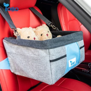 Easy Folding Car Seat Carrier Car Booster Seat with Soft Luxurious Fleece for Small Dogs Cats Animals