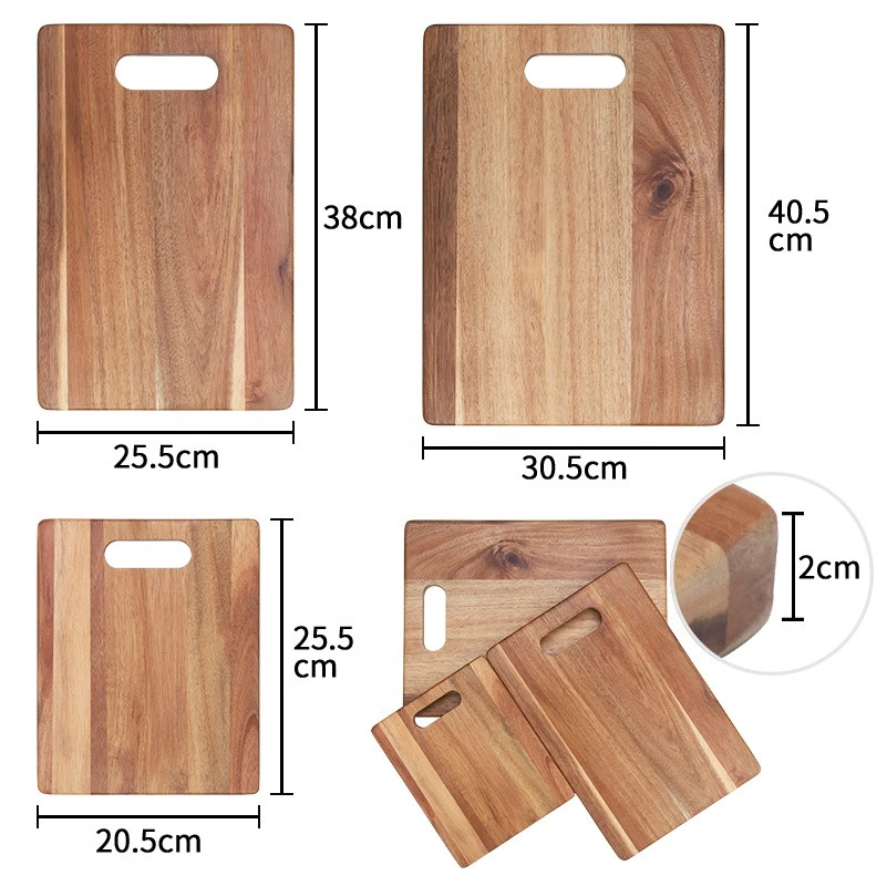 Eco-Friendly Natural Cutting Tools  Acacia Wooden Chopping Board Set