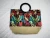 Import Eco-friendly printed fabric and jute fabric fashion lady handbag from China