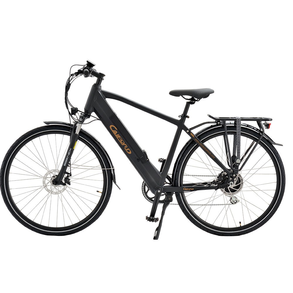 Economical 700*35c Rear Derailluer E-Bike with Shimano 7-Speed, 48V500W Dapu Brushless Motor, and 48V12.8ah Lithium Panosonic Battery