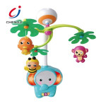 Electric plastic hanging bed bell animal projection toy musical mobile for baby cot