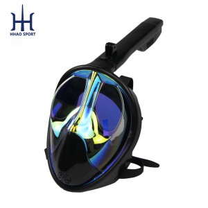 Electroplated Lens Full Face Diving Mask,UV 400 Mask For Diving,Mirror Coated  Dive Mask With Dry Top Snorkel