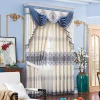 elegant grey living room curtains and attached valance