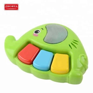 elephant shape learning musical instrument baby mini piano with light