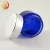 Import empty blue 30g 50g cosmetic container 100g glass skin care cream jar with lid from China