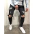 Import Europe and the United States skinny pants jeans men Trendy knee hole biker jeans low cheap price man jeans Denim from China