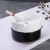 Import European style round white and black 4 inch custom ceramic ashtray home office desktop decoration from China