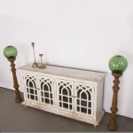 European White Solid Wood Cabinet chinese wooden furniture