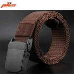 Fabric Cotton Canvas PP Webbing Belt, Plastic Slider Buckle PP Belt for Men