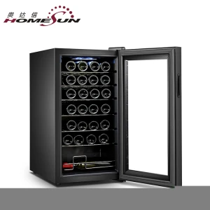 Factory custom 28 bottble vertical display compressor wine refrigerator, highend wine cooler