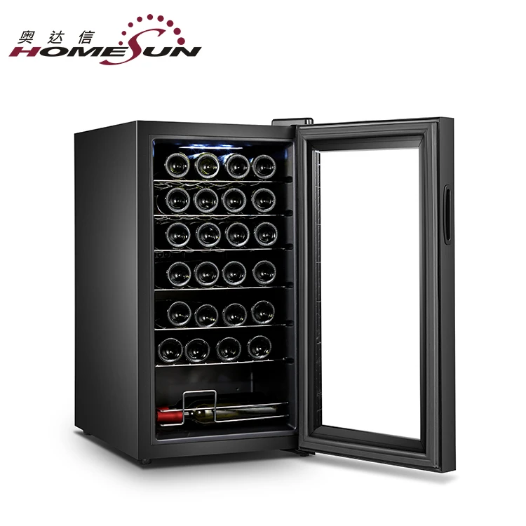 Factory custom 28 bottble vertical display compressor wine refrigerator, highend wine cooler