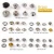Import Factory  Custom Black Silver Gold Brass Zinc Alloy Snap Press Stud Metal Snap Button For Coat Clothes from China