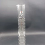 Factory direct sale customized  laboratory high borosilicate glass measuring cylinder