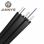 Factory Fiber Optic Cable FTTH 2 CORE With FRP Strength Member steel messenger Singlemode optical fiber cable Drop cable