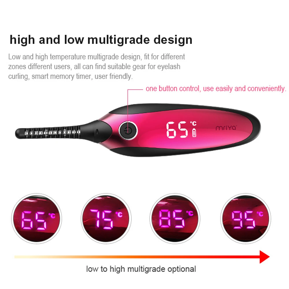 Factory Original Premium lash lifting electric mini heated eyelash heat curler with digital temperature display