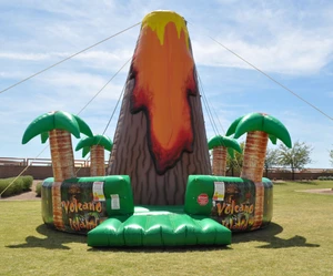 Factory price climbing tower shaped wall,inflatable Volcano Island Climbing Wall,Inflatable Rock Climbing Wall for sports game