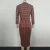 Factory Price Printed Dashiki Three Quarter Sleeve Elegant Pencil Dress