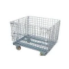 Factory price wire metal steel storage  roll cages pallet on wheels