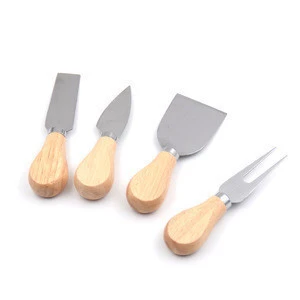 Factory produce of wooden handle cheese set, high quality cheese set and cute wooden board