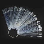 Factory Supply 50PCS Fan Shape Nail Chart Wholesale Nail Polish Color Chart For Nail Art