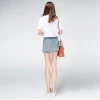 Factory supply high quality breathable casual fashion sexy light blue denim skirt