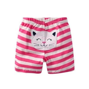 Factory wholesale custom summer cute embroidery cotton baby boutique girl shorts