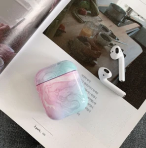 Factory Wholesale Earphone Accessories Marble Wireless Earphone Case  Protective Cover For Apple Air pods