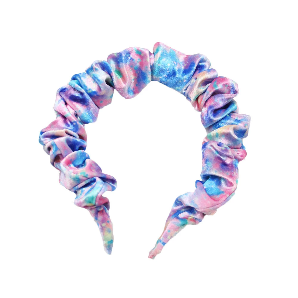 Factory wholesale silk tie dye shape headband for women