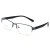 Import Fashion Eyeglasses Frame Men Stainless Steel Half Frame Optical Retro Black Myopia Glasses Brand Design Computer Eyewear 824 from China