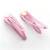 Import fashion pink color metal hairgrip, metal hair clip,metal snap clip from China