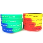 Fashionable Good Quality Custom Print Logo Silicone Wristband